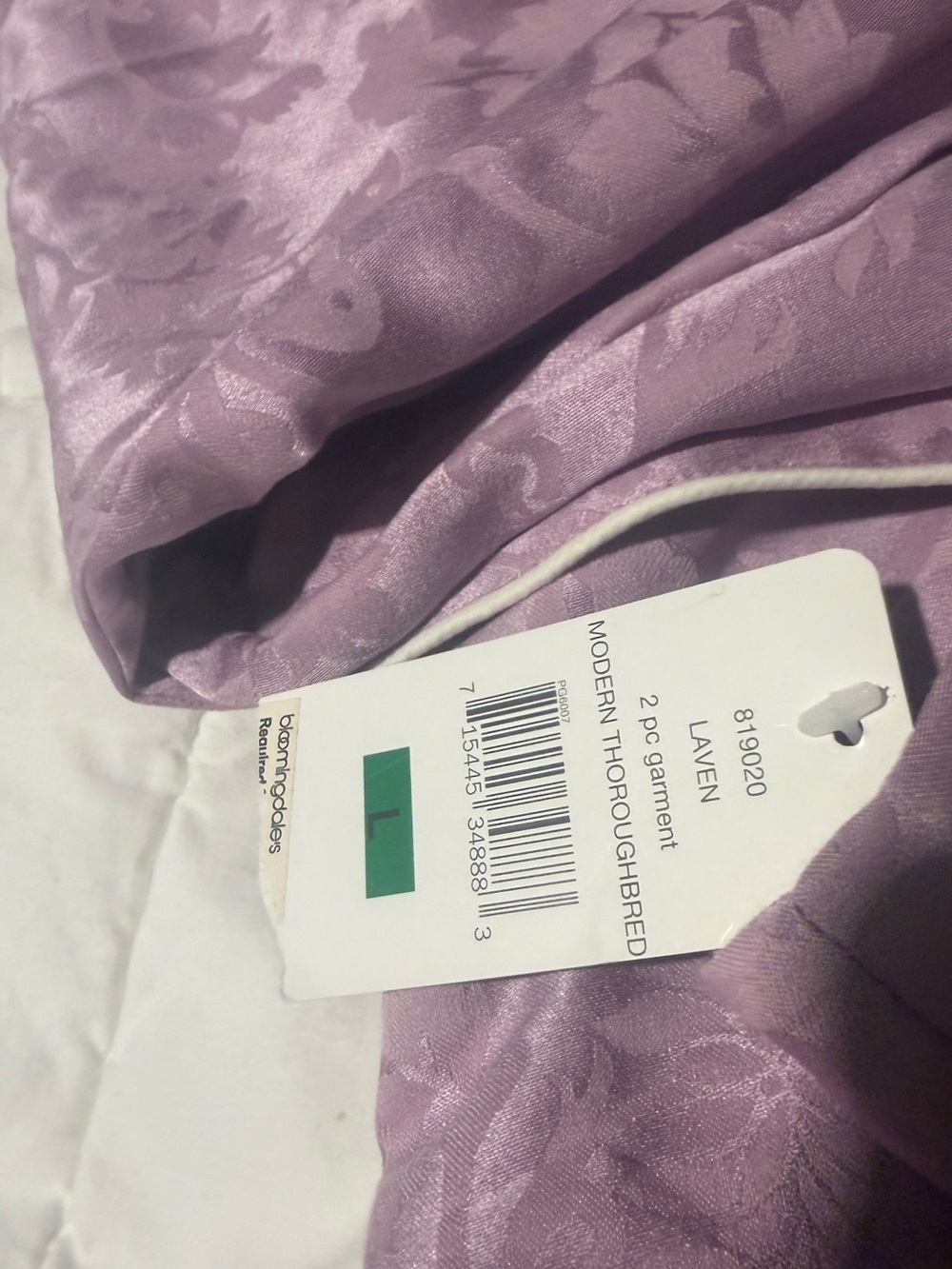 Ralph Lauren Lavender Satin Jacquard Top